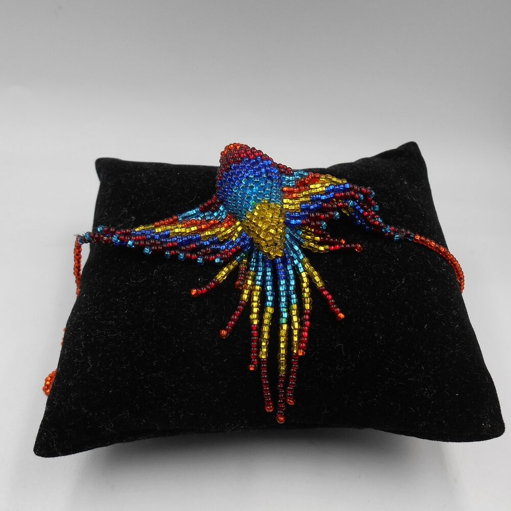 Hummingbird Handbeaded Multi-Colored Adjustable L… - image 4